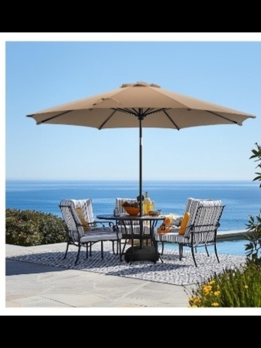 Outdoor Patio Umbrella in Tan - Home Dining